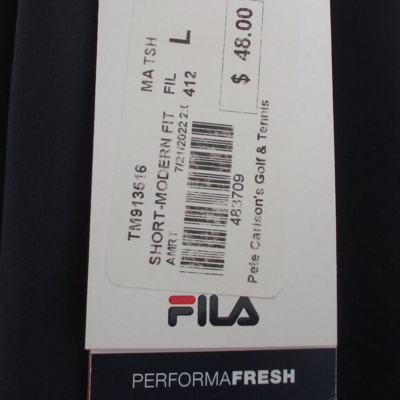 FILA Mens Navy Drawstring Elastic Tennis Short Pant NWT - Size 36W-40W or Large - Picture 3 of 5